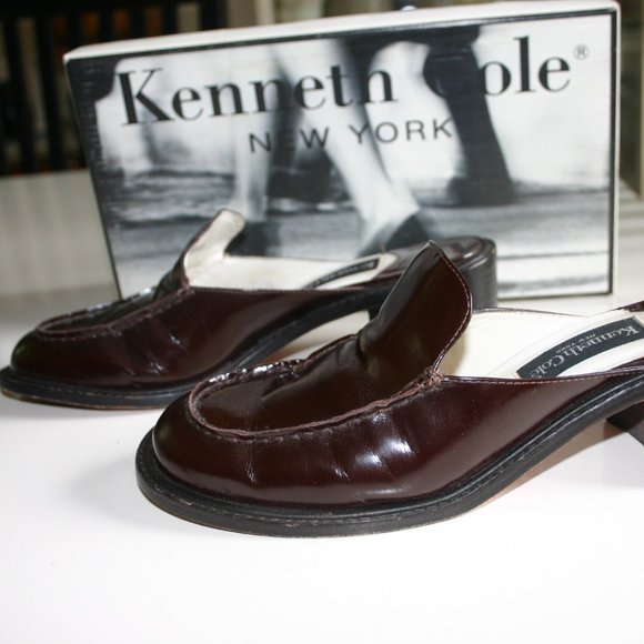 KENNETH COLE of New York Loafer/Slide Brown/Cordovan Color 8B Made in Brazil - Picture 2 of 15